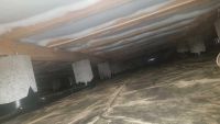 Installed ground moisture barrier